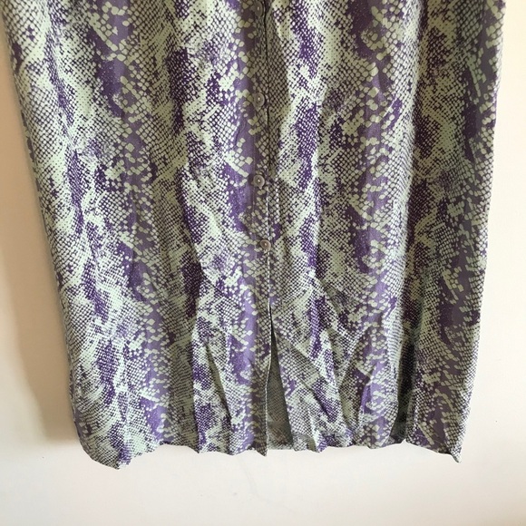 Free People Katie Button Front Midi Skirt Snake - Picture 3 of 7